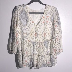 Est. 1946 Flowery Top with lining.